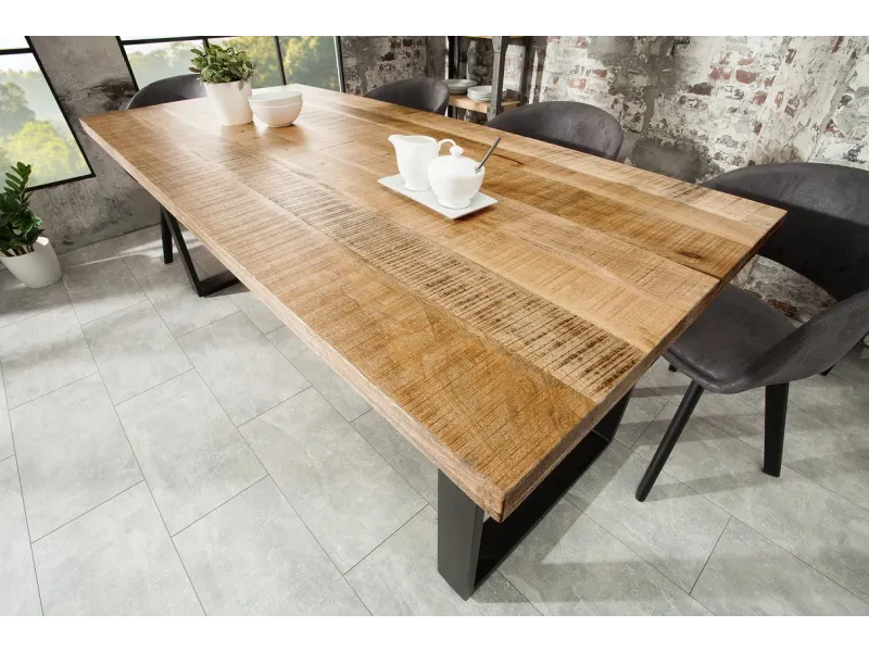 Table à manger Mammut 160cm acacia sauvage 26mm pas cher