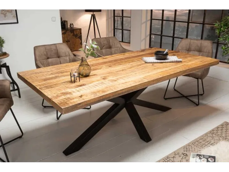 Table à manger GALAXIE – 160 cm – Bois de manguier massif