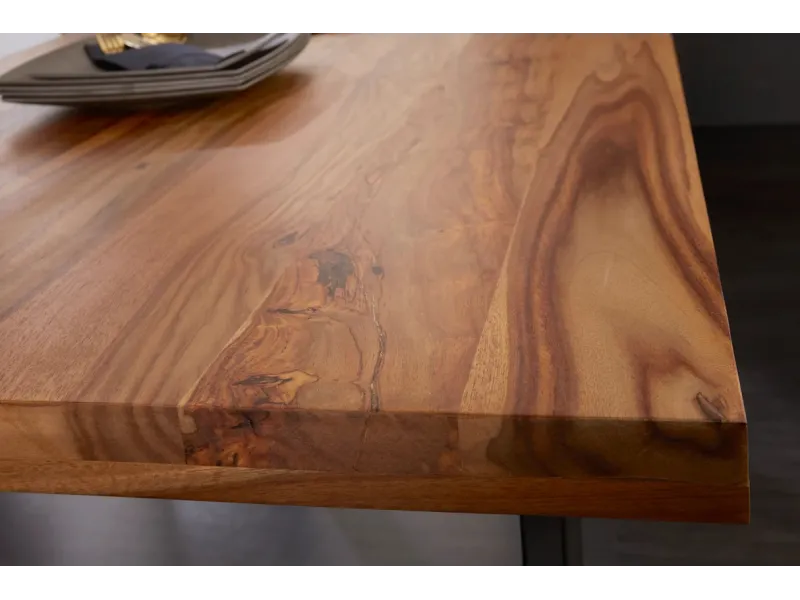 Table à manger Mammut 160cm acacia sauvage 26mm pas cher