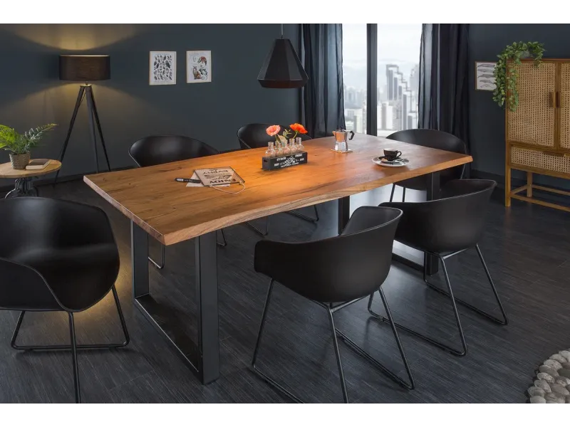 Table à manger Mammut 200cm acacia sauvage 35mm pas cher