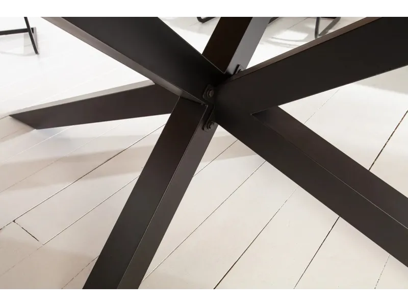 Table à manger en bois massif coloris naturel 200cm pas cher