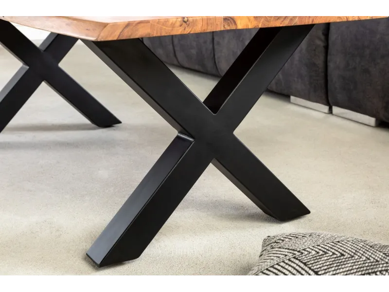 Table basse acacia 110cm coloris naturel en bois massif pas cher