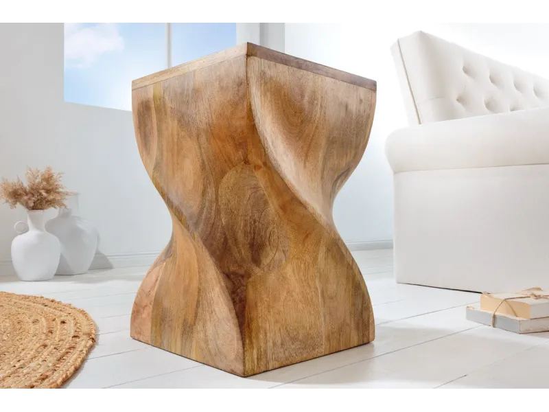 Tabouret design en aluminium argenté 45cm Tabourets bas |adeniahome.com