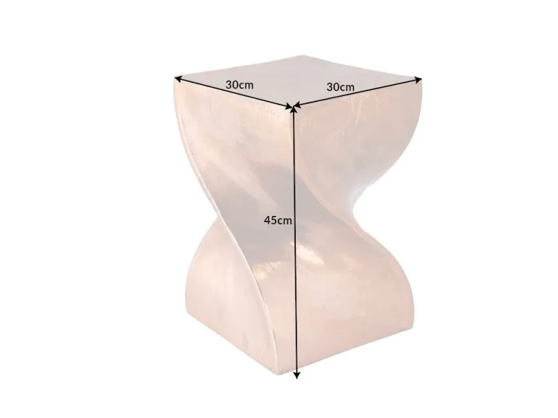 Tabouret design en aluminium argenté 45cm Tabourets bas |adeniahome.com