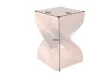 Tabouret design en aluminium argenté 45cm Tabourets bas |adeniahome.com