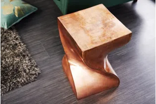 Tabouret design en aluminium argenté 45cm Tabourets bas |adeniahome.com 2