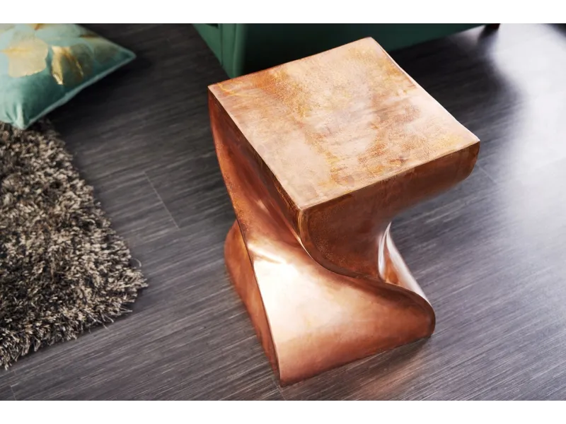 Tabouret design en aluminium argenté 45cm Tabourets bas |adeniahome.com