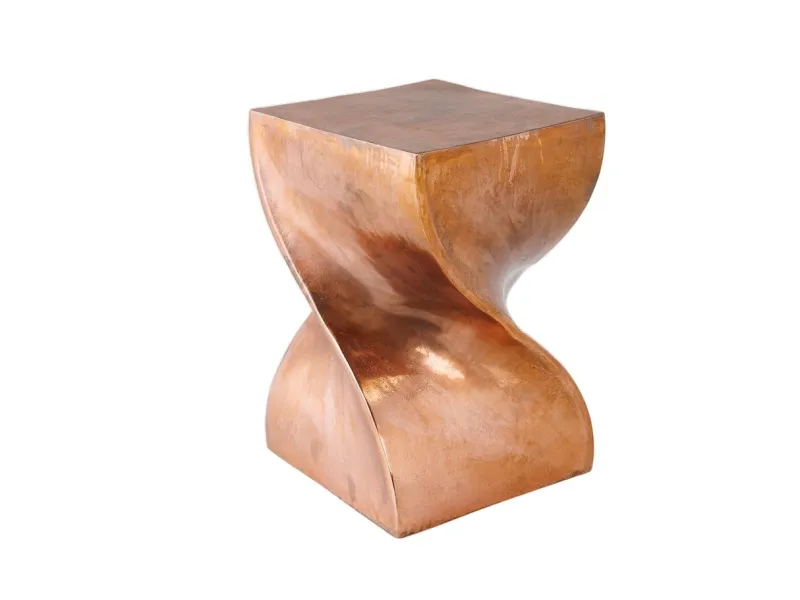 Tabouret design en aluminium argenté 45cm Tabourets bas |adeniahome.com