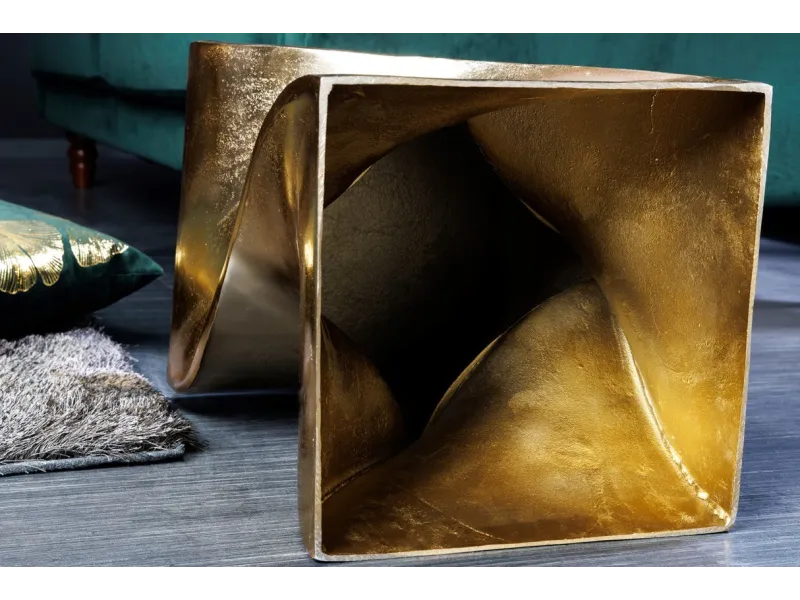 Tabouret design en aluminium argenté 45cm Tabourets bas |adeniahome.com