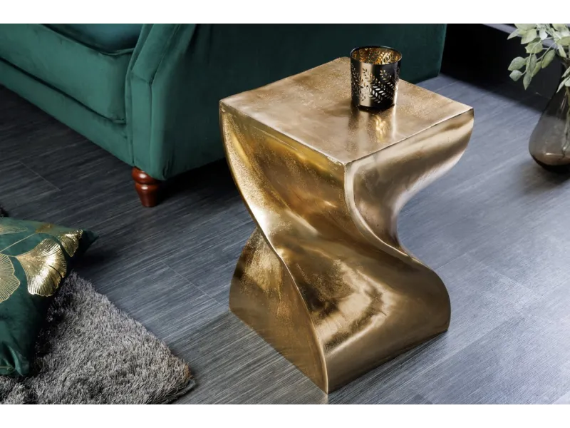 Tabouret design en aluminium argenté 45cm Tabourets bas |adeniahome.com