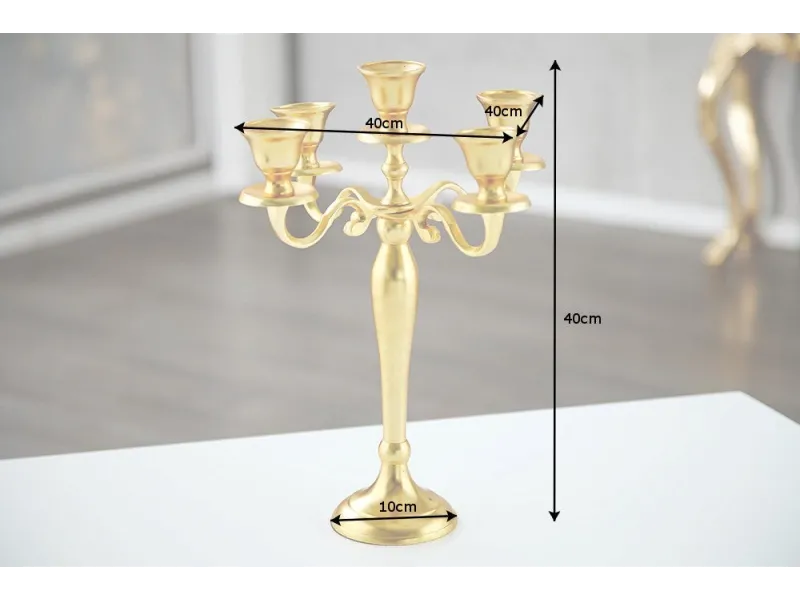 Chandelier 120 cm design 5 branches en aluminium argenté Objets de ...