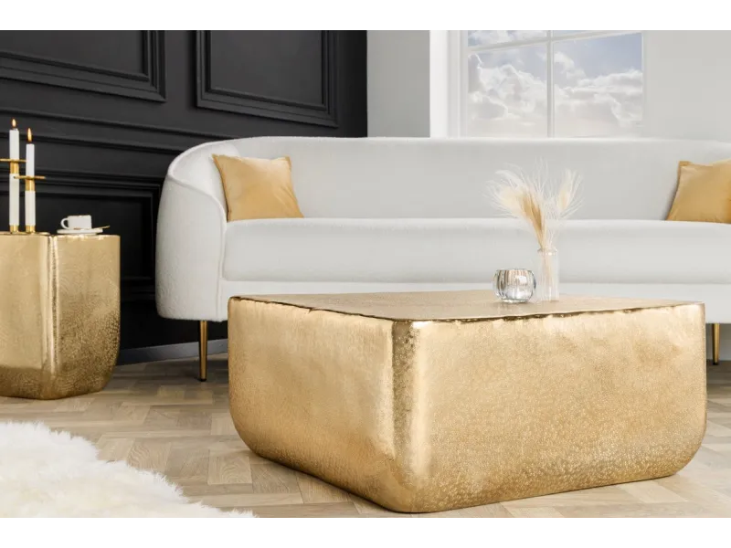 Table basse de 70 cm design unit doré