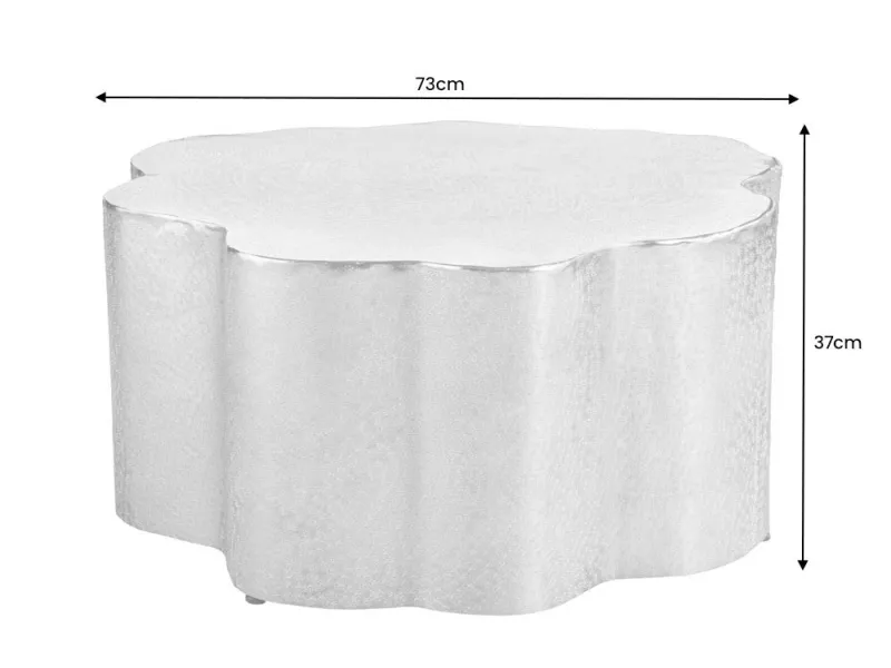 Table basse de 70 cm design oriental coloris or