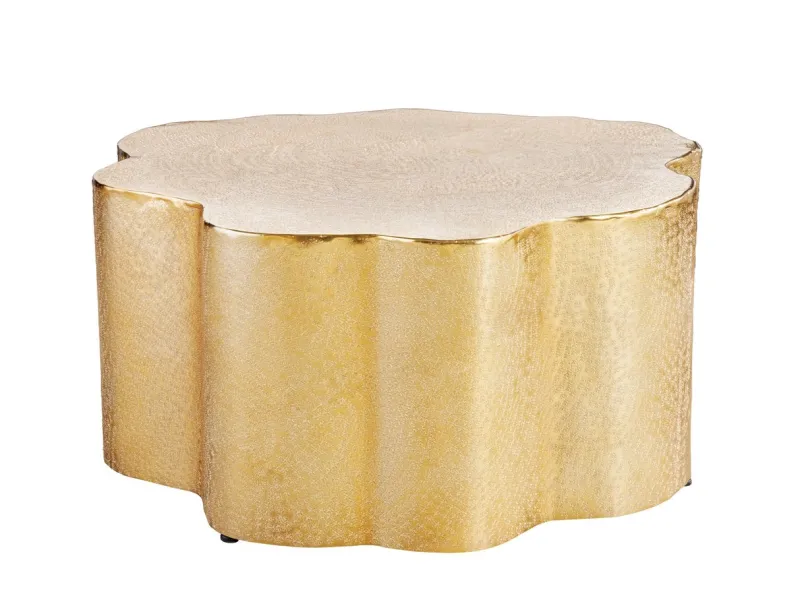 Table basse de 70 cm design oriental coloris or