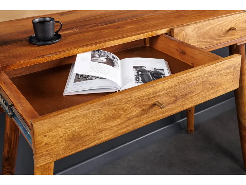 Bureau design 120x75 cm pour ordinateur portable teinté blanc laqué...