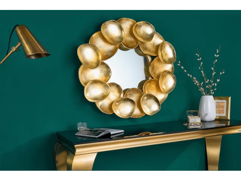 Miroir Variation 70 cm doré - Élégance et caractère artisanal