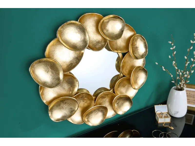 Miroir Variation 70 cm doré - Élégance et caractère artisanal