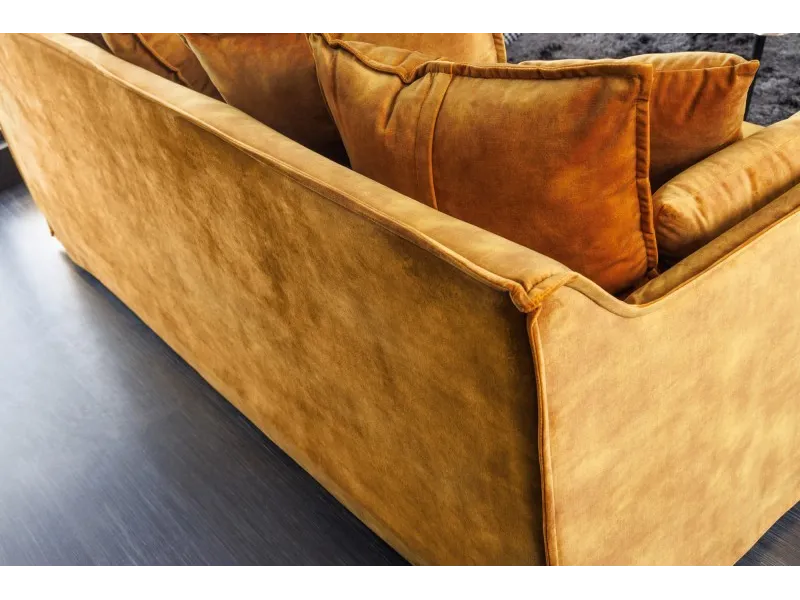 Grand canapé 3 places 215cm housse amovible en lin coloris bleu aqua pas cher