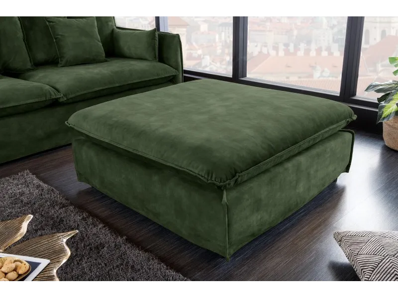 Tabouret moderne en lin coloris taupe pas cher