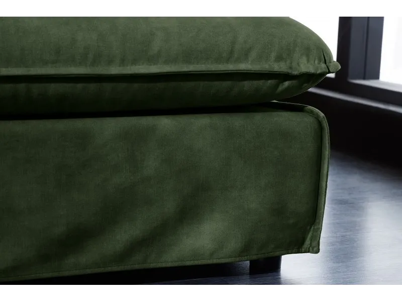 Tabouret moderne en lin coloris taupe pas cher