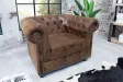 Fauteuil design chesterfield teinté marron Fauteuil |adeniahome.com