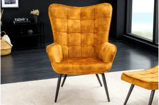 Fauteuil à bascule design scandinave coloris gris foncé en tissu Fa...