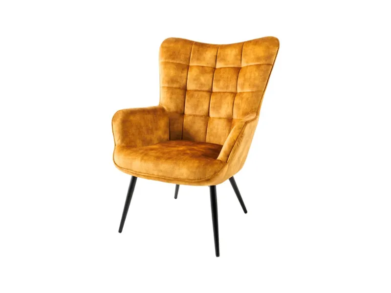 Fauteuil à bascule design scandinave coloris gris foncé en tissu Fa...