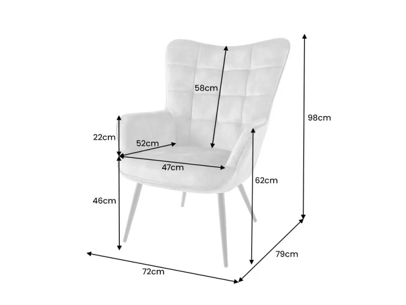 Ensemble de fauteuil et tabouret design scandinave coloris gris en ...