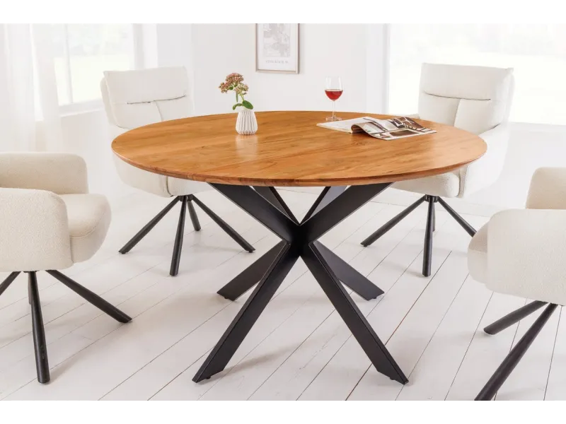 Table de Salle à Manger Ronde 130cm - Créez des Moments Inoubliables en Famille