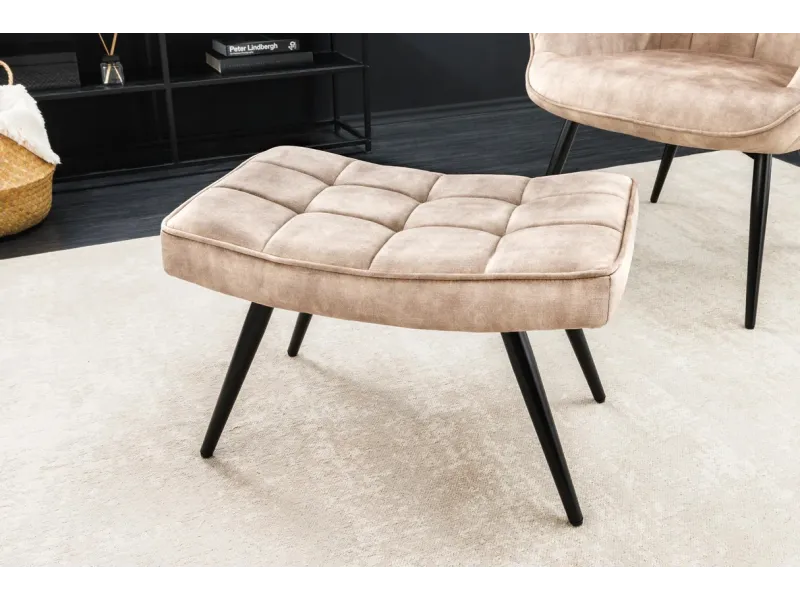 Pouf design BOULE de 50cm coloris gris en coton tricoté Pouf |adeniahome...