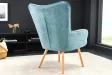 Fauteuil SCANDINAVIA avec accoudoirs – Tissu Texturé Bleu