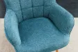 Fauteuil SCANDINAVIA avec accoudoirs – Tissu Texturé Bleu