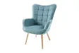 Fauteuil SCANDINAVIA avec accoudoirs – Tissu Texturé Bleu