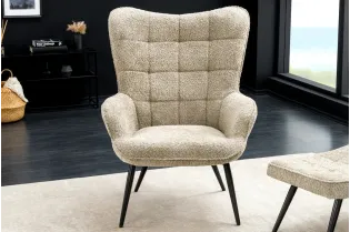 Fauteuil design royal baroque coloris gris antique en simili-cuir F... 2