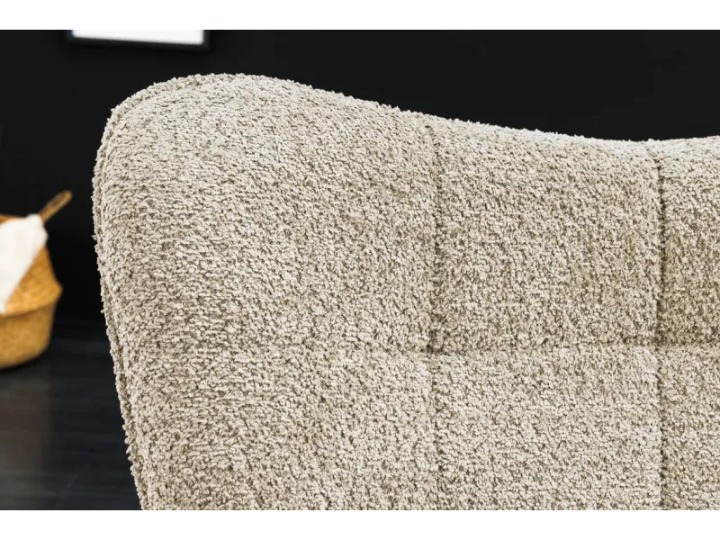 Fauteuil design royal baroque coloris gris antique en simili-cuir F...