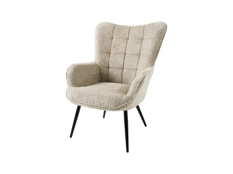 Fauteuil design royal baroque coloris gris antique en simili-cuir F...