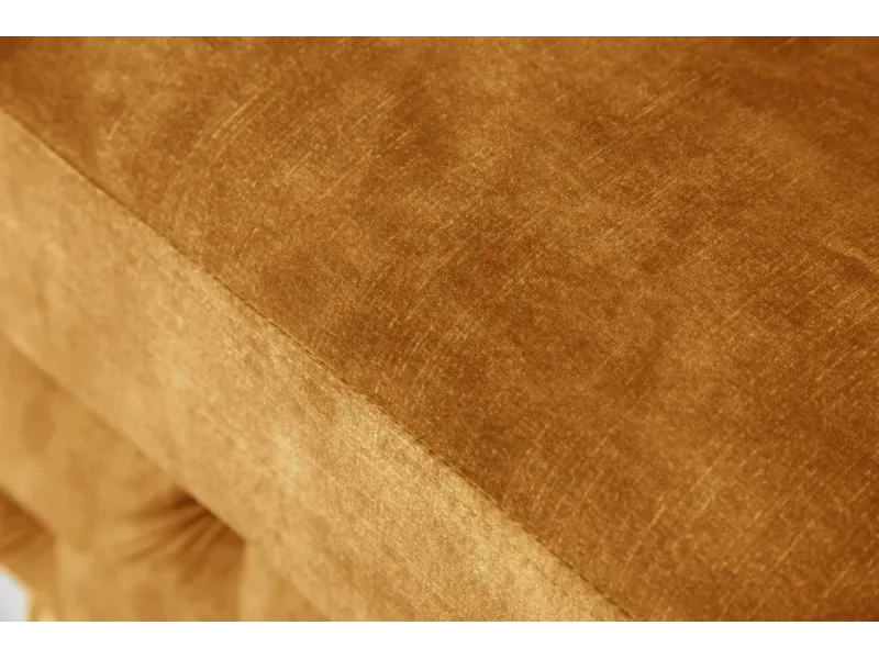 Tabouret MODERN BAROCK 90cm – Velours Jaune Moutarde