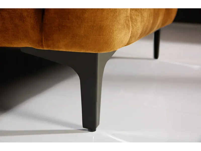 Tabouret MODERN BAROCK 90cm – Velours Jaune Moutarde