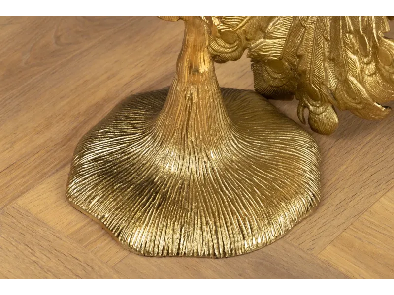 Table d'appoint en métal argenté / verre trempé Table d'appoint |l...