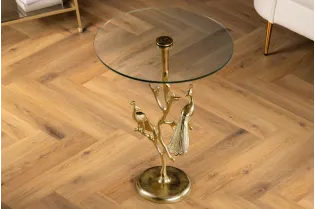 Table d'appoint en bois et métal blanc Table d'appoint |adeniahome.com 2