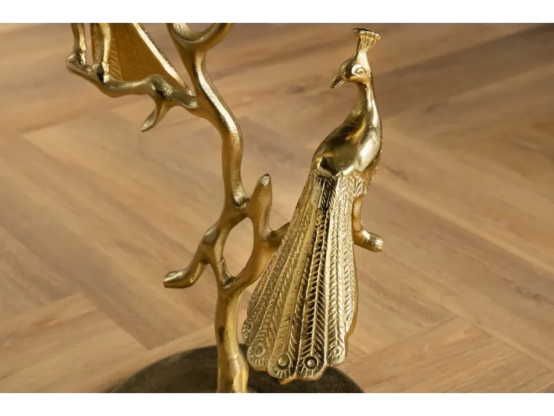 Table d'appoint en bois et métal blanc Table d'appoint |adeniahome.com