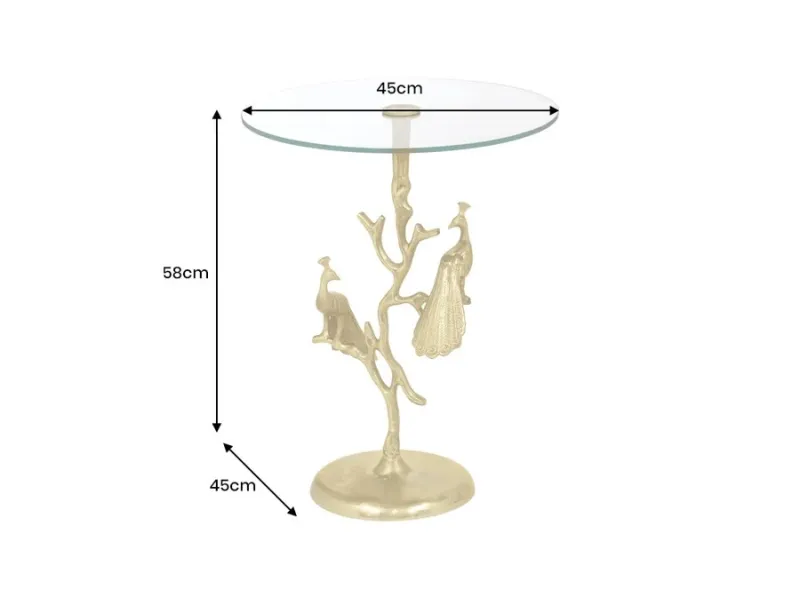 Table d'appoint en bois et métal blanc Table d'appoint |adeniahome.com