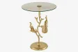 Table d'appoint en bois et métal blanc Table d'appoint |adeniahome.com