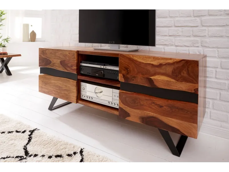 Meuble TV "Amazonas" en Bois Massif de Sheesham - 160 cm