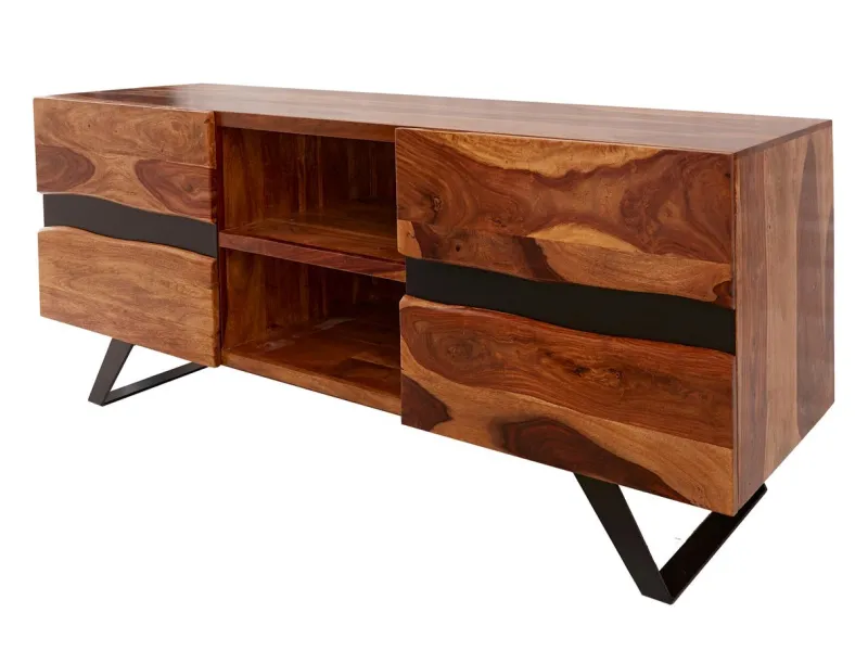Meuble TV "Amazonas" en Bois Massif de Sheesham - 160 cm