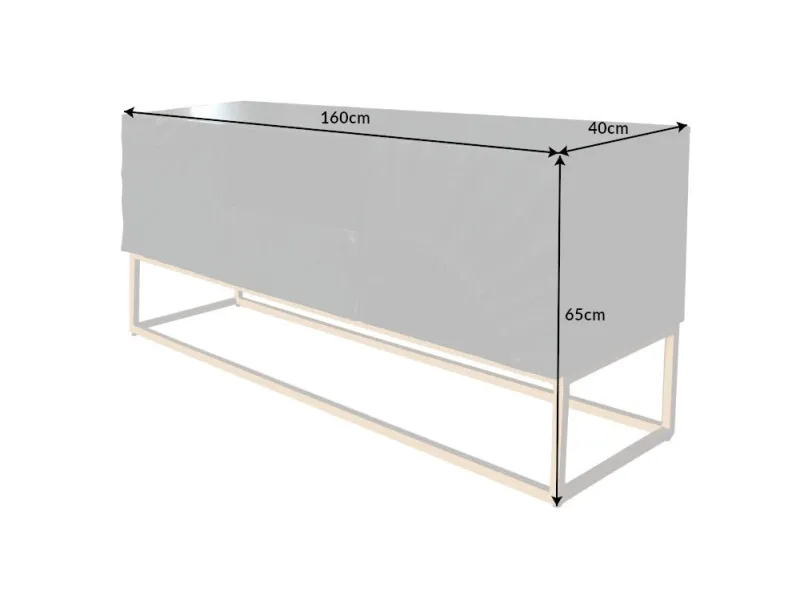 Meuble TV en Bois Massif Noir avec Sculptures 3D