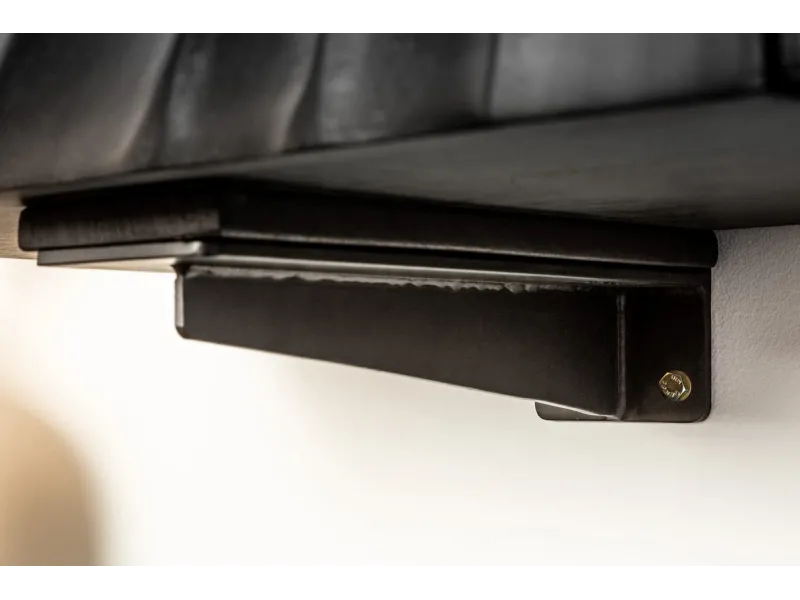 Meuble TV Suspendu 160cm en Bois de Manguier avec Surface en Relief 3D