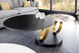 Lot de 3 tables d'appoint design coloris noir et cuivre Table d'app...