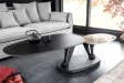 Table d'appoint design en verre / métal argenté Table d'appoint |l...