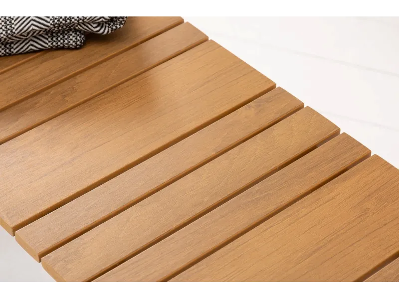 Banc de jardin modulaire en bois massif coloris gris 152cm pas cher